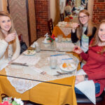 women enjoying tea